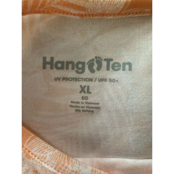 Hang Ten Women's XL Orange Floral Long Sleeve Top UPF 50+ Quick Dry - Picture 6 of 7
